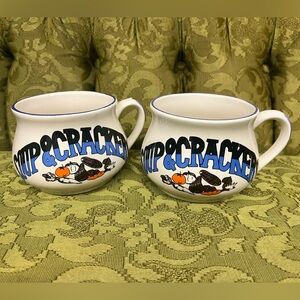 Vintage Soup & Crackers
Ceramic Mugs Bowl w/ Handle
Blue & White Set of 2